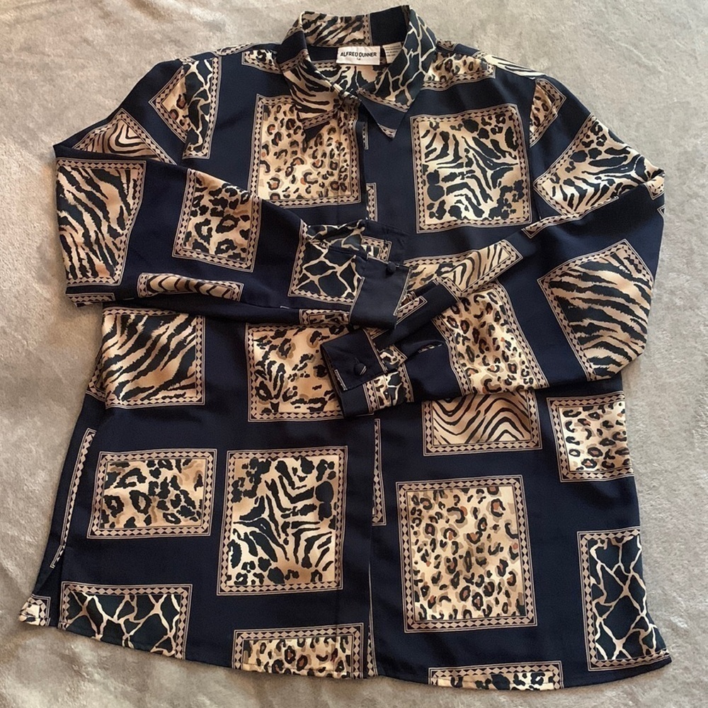 Vintage Alfred Dunner Animal Print Top